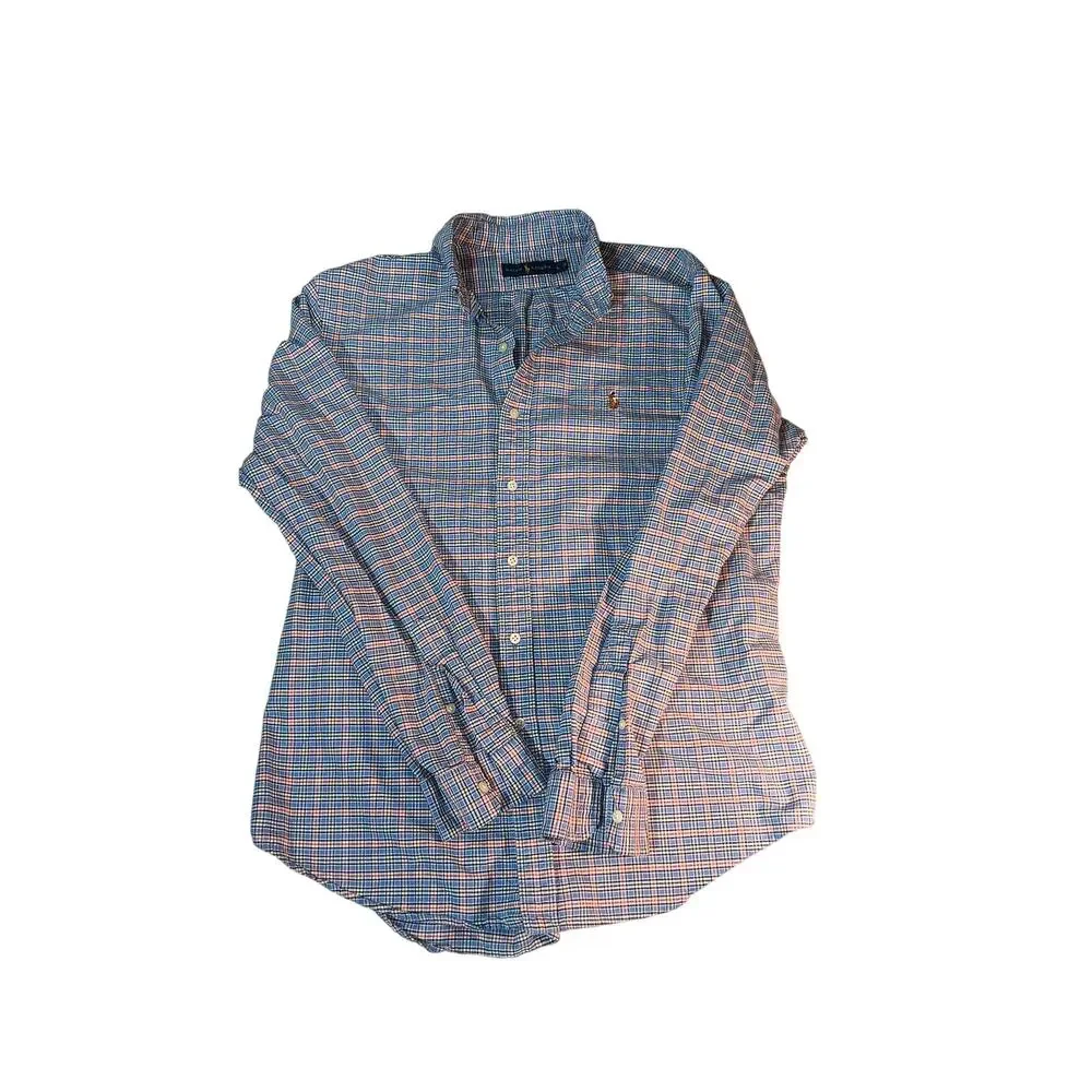 Ralph Lauren Plaid Button Down Shirt Men’s L Long Sleeve Preppy Y2K Classic